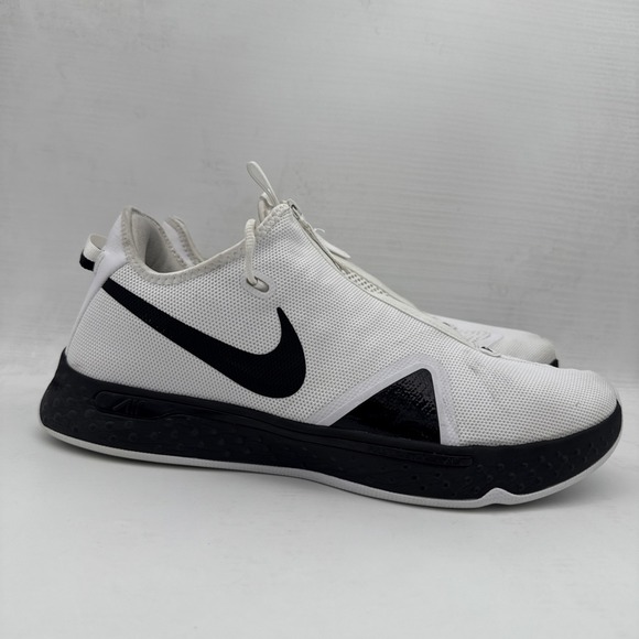Nike Mens PG 4 Air Strobel Basketball Shoes White Black Zipper CW4134-101 SZ 17 - Picture 3 of 15